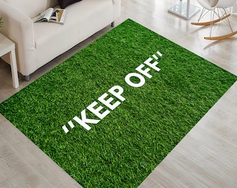 Alfombra "No pisar", Alfombra de césped, Alfombra verde, Alfombra "No pisar", Estampado "No pisar", Alfombra con estampado de césped, Alfombra de balcón con aspecto de césped, Alfombra de terraza