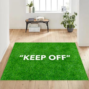 Tapis Keep Off, Tapis d'herbe, Tapis vert, Tapis Keep Off, Motif Keep Off, Tapis à motif d'herbe, Tapis de balcon aspect herbe, Tapis de terrasse