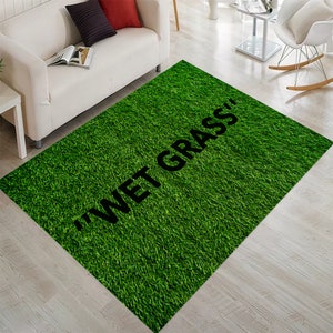 Wet Grass Rug, Wet Grass, Grass Rug, Green Rug, Wet Grass Carpet, Wet Grass Pattern, Grass Pattern Rug, Grass Looking Balcony Rug,Office Rug
