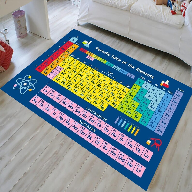 A Science Lab Rug Periodic Table Rug, Periodic Rug,chemistry Rug,educational Rug,chemical ...