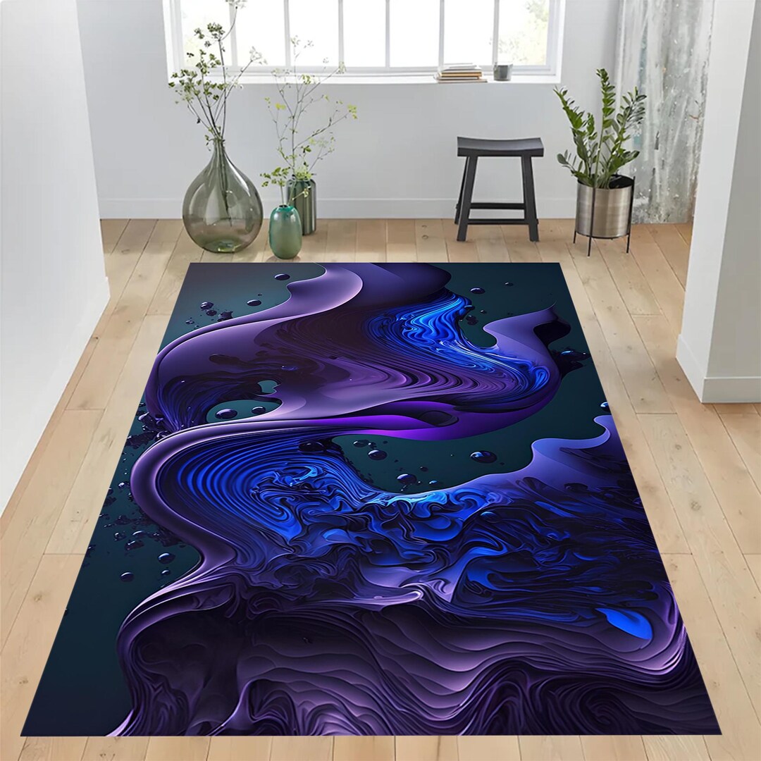 Marble Style Rug Marble Rug, Blue Marble Rug, Marble Design Rug, Marble Patterned Rug ...