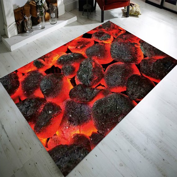 Ember Rug, Lava Rug, Hot Lava Rug, Volcano Floor Rug,Lava Pattern  Rug,Volcano Rug,3D Lava Rug,Lava Design Rug,Lav Rug,Magma Rug,Fire Rug,Rug