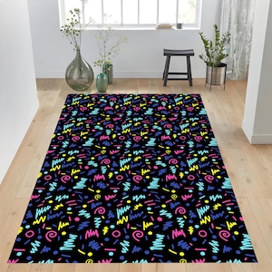 Arcade Rug, 80s Arcade Rug, Arcade Bowling Carpet, 80s Arcade Carpet, Arcade Retro Rug, Arcade Decor Rug,Gaming Rug,Colorful Rug,Bowling Rug