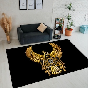 Egypt Rug, Egyptian Rug, Egyptian Style Rug, Antique Rug,Egypt Pattern Rug,Egyptian Art Rug,Anubis Rug,Ancient Rug,Horus Eye Rug,Rug,Teppich