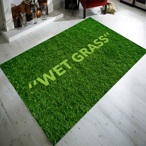 Wet Grass Rug, Wet Grass, Grass Rug, Green Rug, Wet Grass Carpet, Wet Grass Pattern, Grass Pattern Rug, Grass Looking Balcony Rug,Office Rug