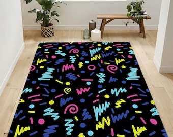 ラグ・カーペット ARCADE GAME RUG 80s Arcade Area Rug: Retro Game Room Decor - Etsy