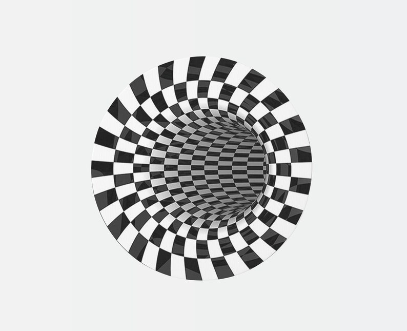Optical Illusion Vortex Trick Round Rug, Optical Illusion Rug, 3D Druck Rug, Vortex Illusion Rug, Round Vortex Rug, 3D Vortex Rug, Round Rug image 10