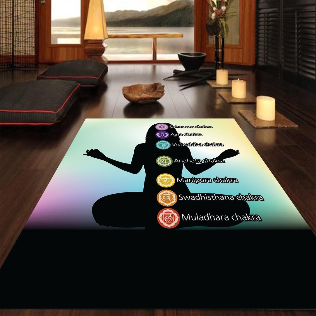 Chakra Rug, Meditation Rug, Chakras Rug, 7 Chakras Rug, Yoga Chakras ...