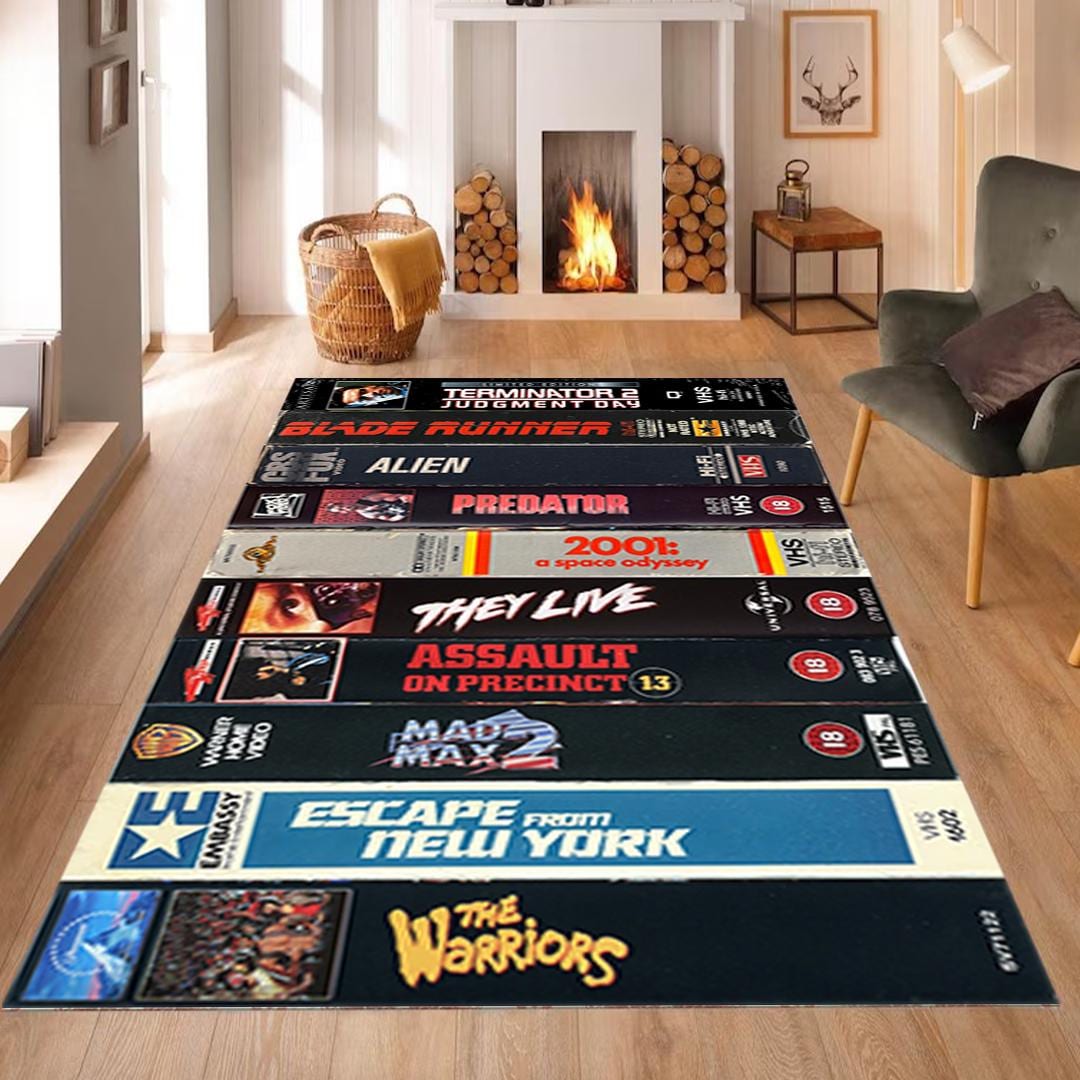 Custom Dvd Rugs VHS Rug, Nostalgic Retro Style Rug, Video Rug, VHS Horror Movie Rug ...