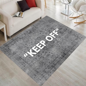 KEEP OFF Dream Oslo Grey Rug, Keep Off Rug,Keepoff Pattern,Keep Off Classic,Dark Grey Rug,Modern Room Rug,Keep Off,Living Room Rug,Area Rugs