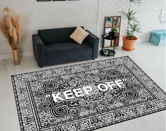 KEEP OFF Rug, Keepoff Pattern,Keep Off Classic,Dark Grey Rug,Modern Room Rug, Keep Off, Modern Rugs, Living Room Rug, Popular Rug, Area Rugs