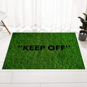 KEEP OFF Rug, Keep Off, Grass Rug, Green Rug, Keep Off Carpet, Keep Off Pattern, Grass Pattern Rug, Grass Looking Balcony Rug, Terrace Rug