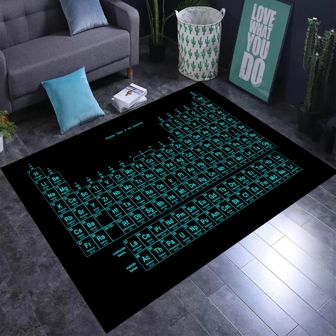 Science Print Rugs Periodic Table Rug, Periodic Rug,chemistry Rug,educational Rug,chemical ...