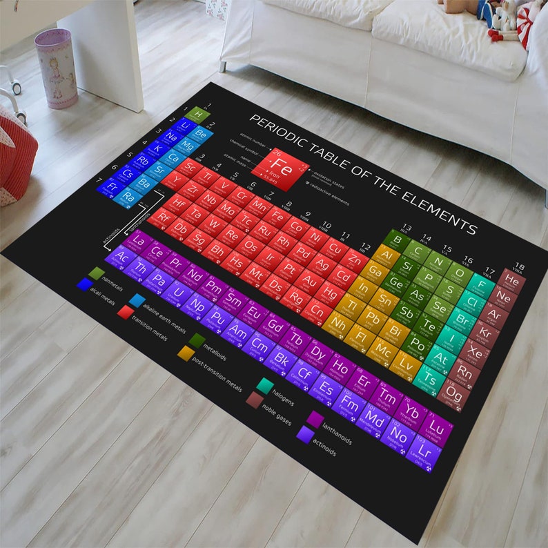 Periodic Table Rug, Periodic Rug,chemistry Rug,educational Rug,chemical ...
