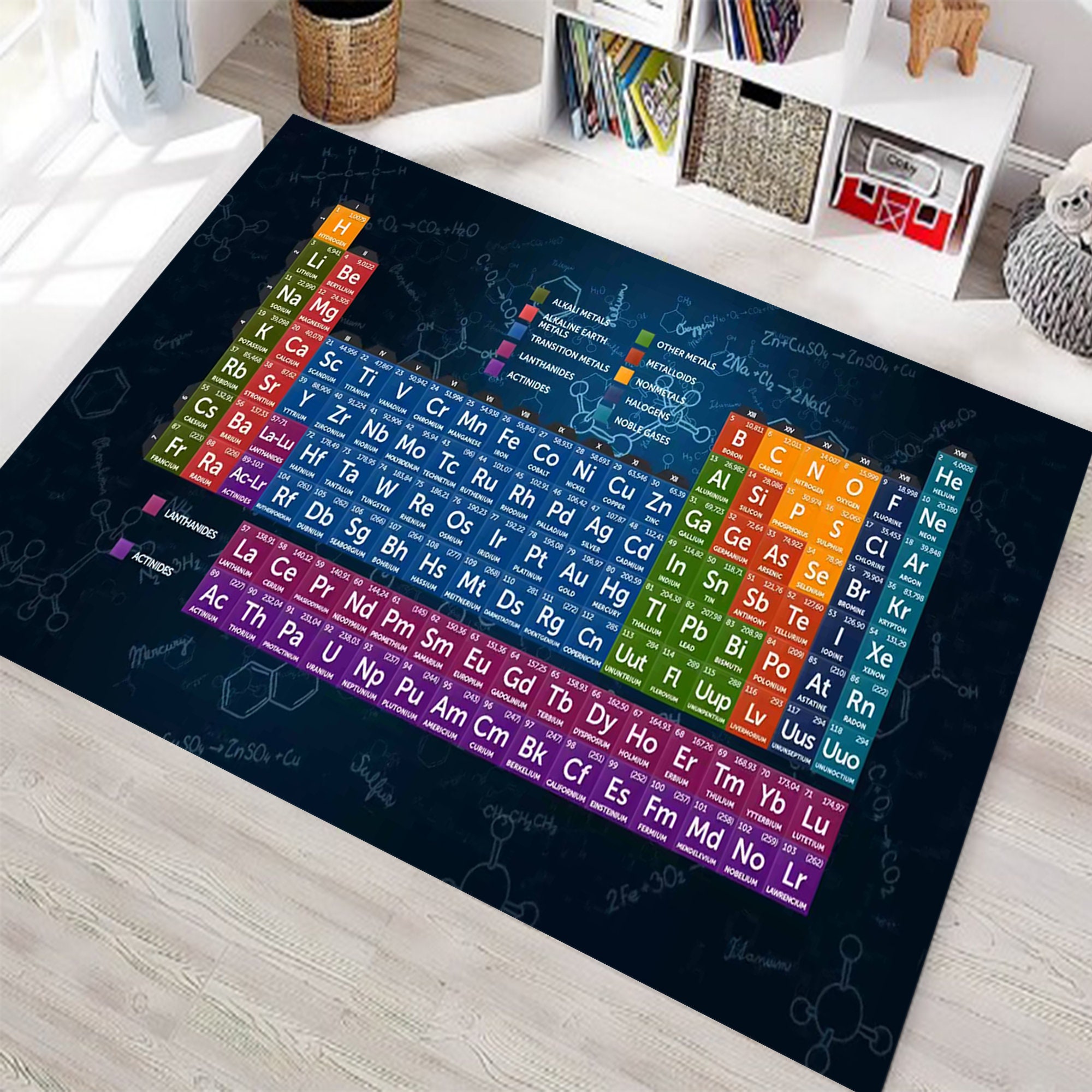 A Science Lab Rug Periodic Table Rug, Periodic Rug,chemistry Rug,educational Rug,chemical ...