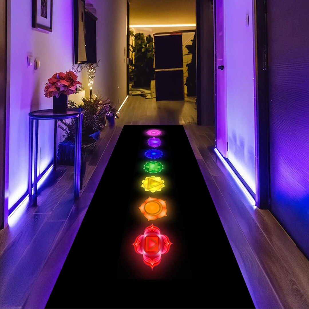 Chakra Rug, Root Chakra Rug, 7 Chakra Runner Rug,runner Chakra Rug,yoga ...