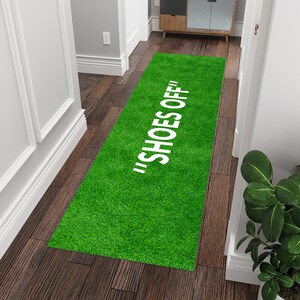 SHOES OFF Rug,Shoes Off Runner,Grass Rug,Shoes Off,Grass Runner Rug,Green Runner Rug,Balcony Runner,Runner Rug,Garden Rug,Hallway Rug,Runner