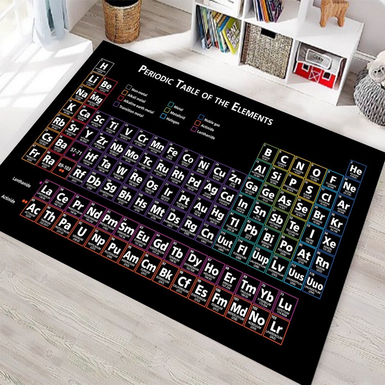 A Science Lab Rug Periodic Table Rug, Periodic Rug,chemistry Rug,educational Rug,chemical ...