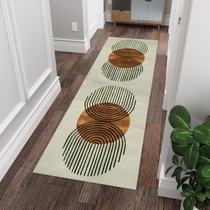 Mid Century Runner Rug, Mid Century Rug, Kandinsky Rug, Runner Rug, Scandinavian Style Rugs, Geometric Runner Rug, Mid Century Hallway Rug