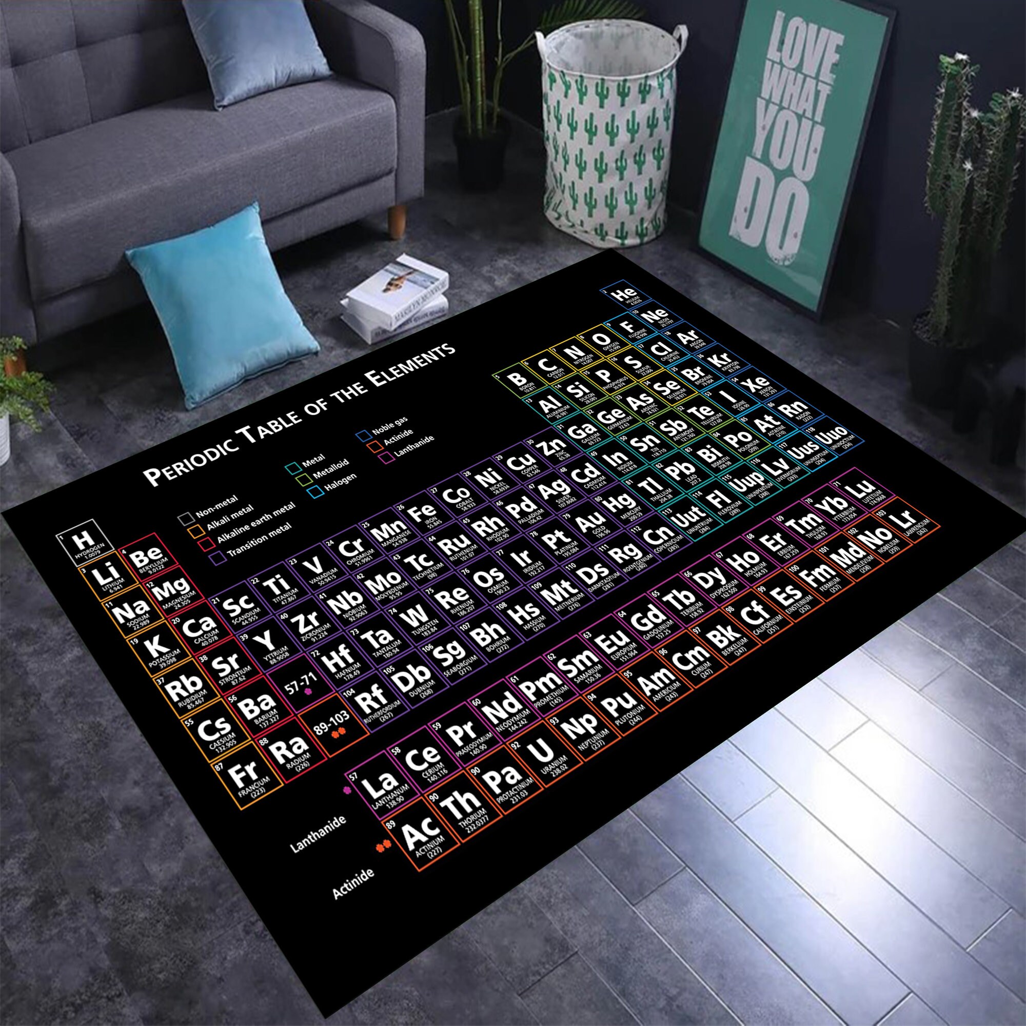 Periodic Table Rug, Periodic Rug,chemistry Rug,educational Rug,chemical ...