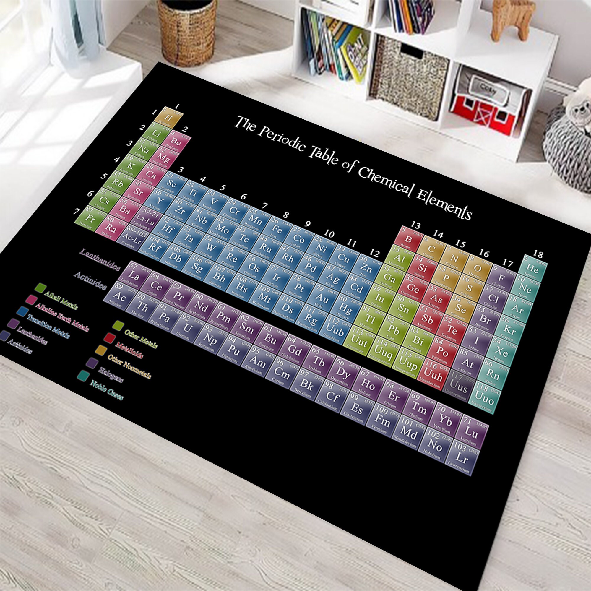 Science Center Rectangle Rug Periodic Table Rug, Periodic Rug,chemistry Rug,educational Rug,chemical ...