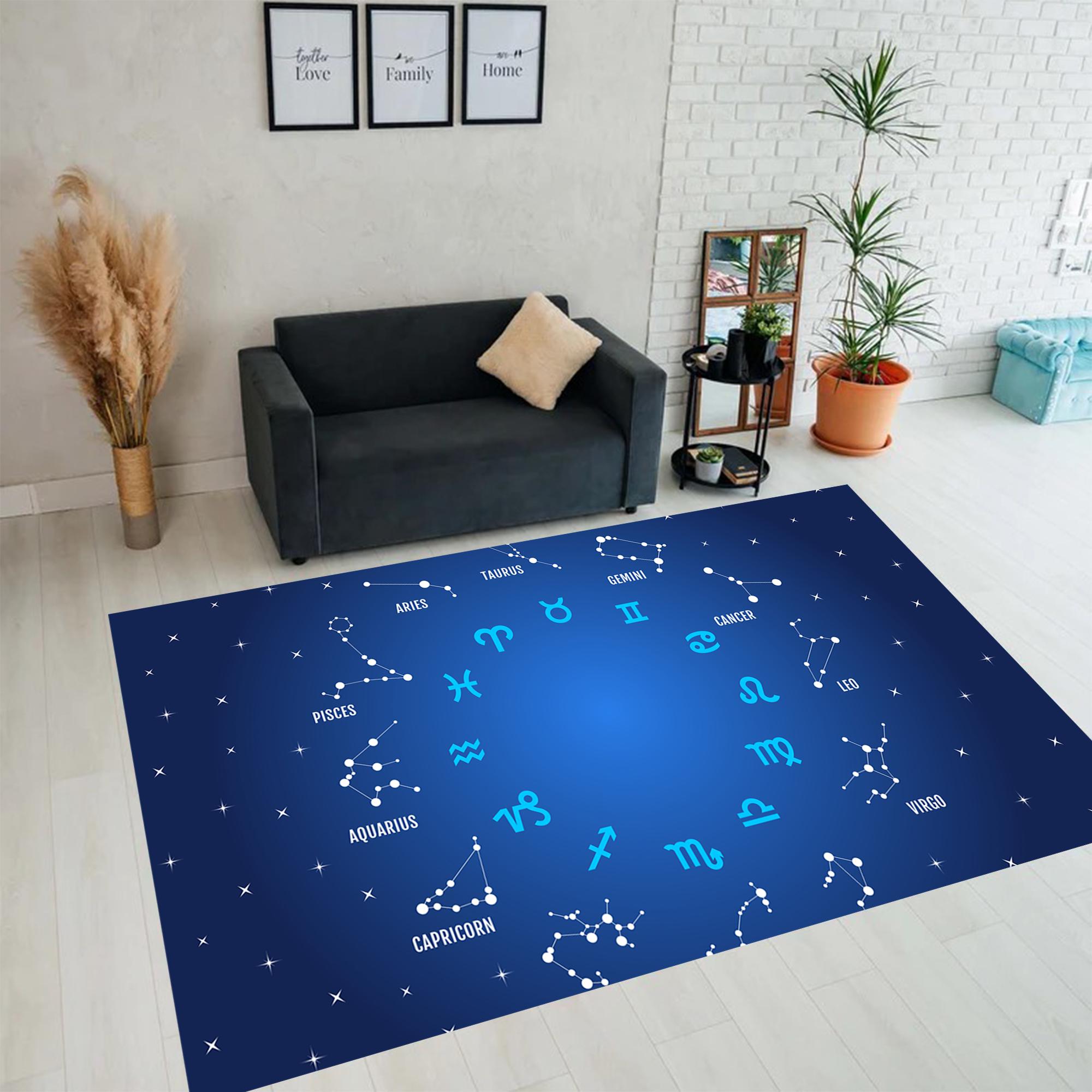 Ancient Constellations Zodiac Rug, Astrology Rug, Zodiac Zodiac Signs ...