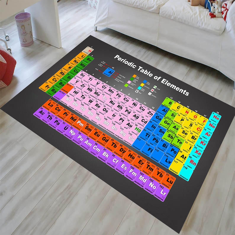 A Science Lab Rug Periodic Table Rug, Periodic Rug,chemistry Rug,educational Rug,chemical ...