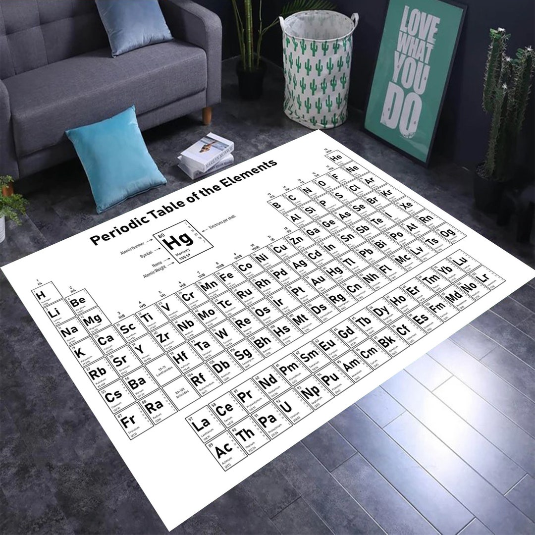 Periodic Table Rug, Periodic Rug,chemistry Rug,educational Rug,chemical ...