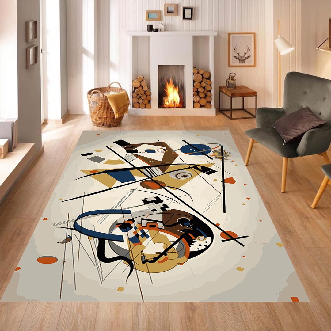 Mid Century Rug Pattern Mid Century Rug,mid Century Modern Area Rug,geometric Rug,mid Century ...