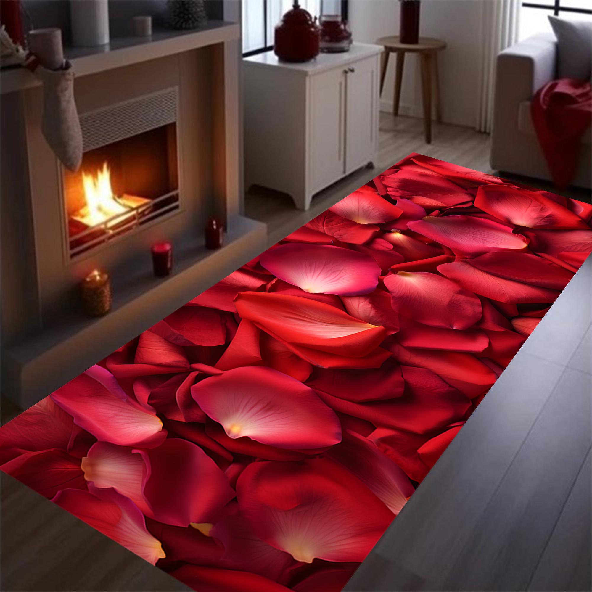 Roses rouges, tapis de course roses rouges, tapis de course Saint-Valentin, tapis de course, tapis de course roses d'amour, tapis de course Saint-Vale