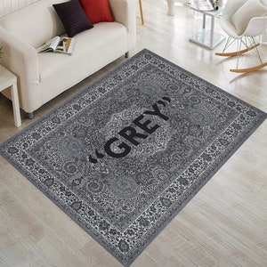 GREY Dream Oslo Grey Rug, GREY Rug, Grey Pattern, Grey Classic, Dark Grey Rug, Modern Room Rug, Grey, Living Room Rug, Area Rugs, Office Rug