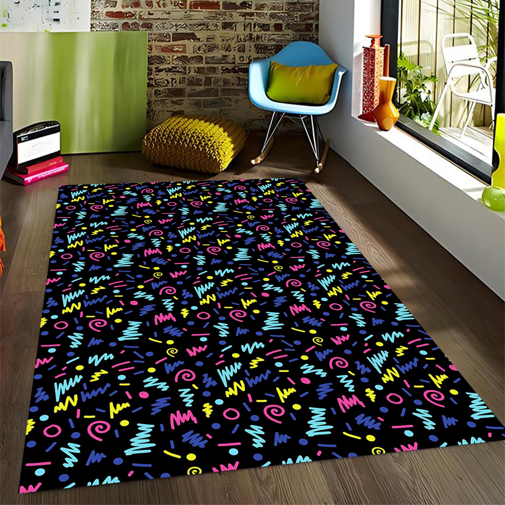 Arcade Rug, 80s Arcade Rug, Arcade Bowling Carpet, 80s Arcade