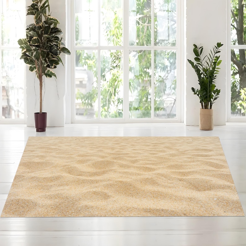 Sandy Texture Rug Realistic Sea Sand Beach Rug, Sea Sand Rug, Beach Rug, Sandy Beach Rug ...