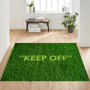 Tapis Keep Off, Tapis d'herbe, Tapis vert, Tapis Keep Off, Motif Keep Off, Tapis à motif d'herbe, Tapis de balcon aspect herbe, Tapis de terrasse