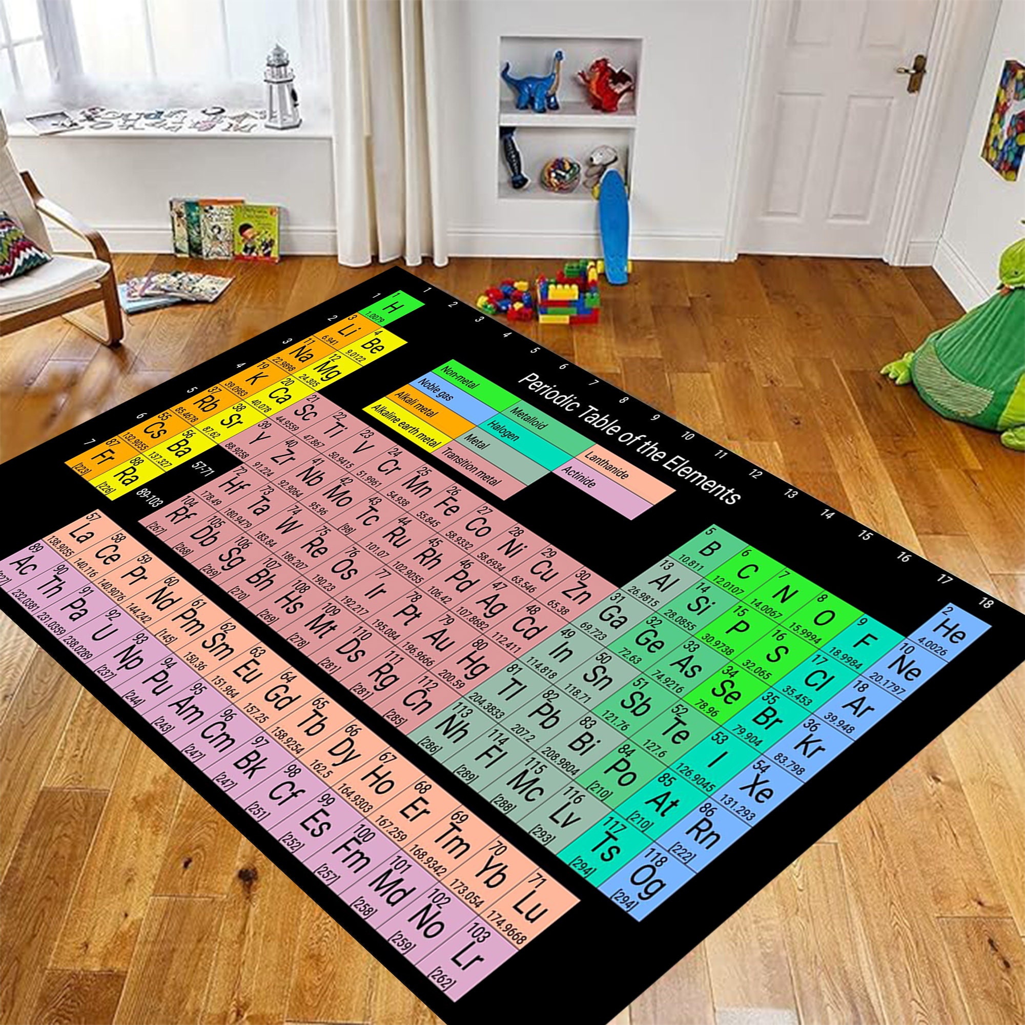 Periodic Table Rug, Periodic Rug,chemistry Rug,educational Rug,chemical ...