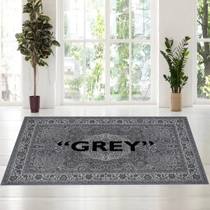 GREY Dream Oslo Grey Rug, GREY Rug, Grey Pattern, Grey Classic, Dark Grey Rug, Modern Room Rug, Grey, Living Room Rug, Area Rugs, Office Rug