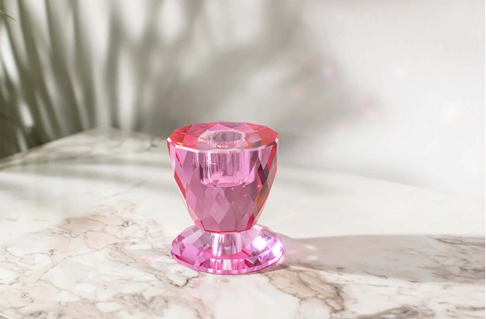 Colorful Yellow Pink Red Crystal Candle Holder Unique Design Etsy