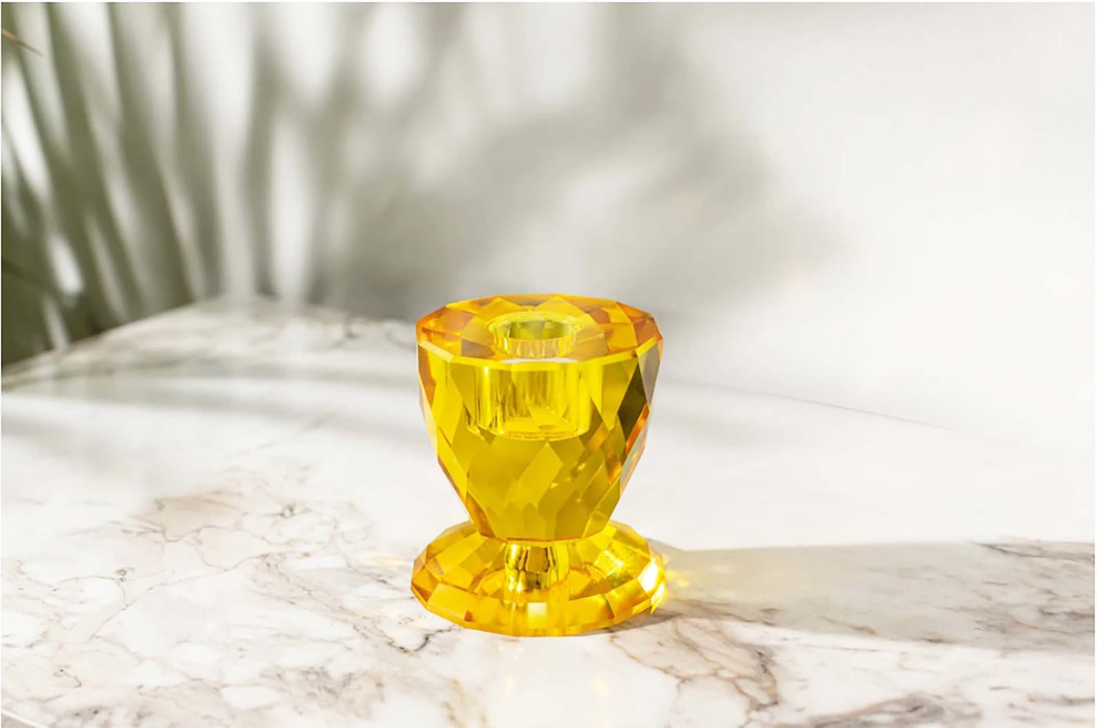 Colorful Yellow Pink Red Crystal Candle Holder Unique Design Etsy