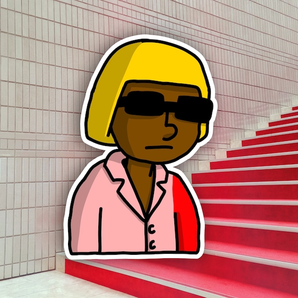 Tyler, the Creator (Pink) IGOR Sticker for Gift, hydroflask, laptops, skateboards, car decal / CMIYGL / Rap / DieCut Sticker / Music / album