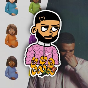 Drake zertifizierter Liebhaber Junge Aufkleber für Geschenk, Trinkflasche, Laptops, Skateboards, Autoaufkleber / Cartoon / Rap / Musik / Hiphop / Album / schwarze Kunst