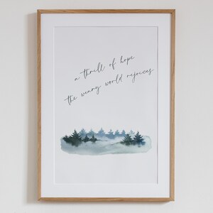 A Thrill of Hope the Weary World Rejoices, Christmas Printable, Instant Download, Christmas Wall Art, Christmas Poster, Christmas Print