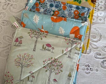 Handmade pot holders lined with Thermo wadding inside Choice of fabric designs