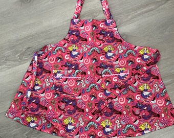 Pretty Children’s Apron Pink and Purple print Age 4 years up to 7 years