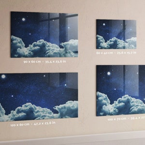 Night Sky Magnetic Board, Command Center, Blue Display Board, Wall Organizer Space Motif, Dry Erase Marker image 8