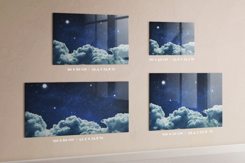 Tableau magnétique Ciel nocturne, Centre de commande, Tableau d'affichage bleu, Organiseur mural à motif spatial, Marqueur effaçable à sec image 8