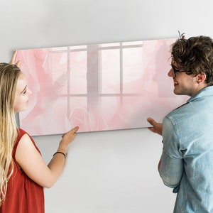 Pizarra magnética con rosas en flor, organizador de pared, tablero de estado de ánimo rosa, centro de comando, flores y plantas, marcador + esponja