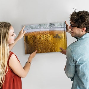 Pizarra magnética A Pint Of Beer, centro de mando, tablero de exhibición amarillo, organizador de pared de alimentos y bebidas, marcador de borrado en seco