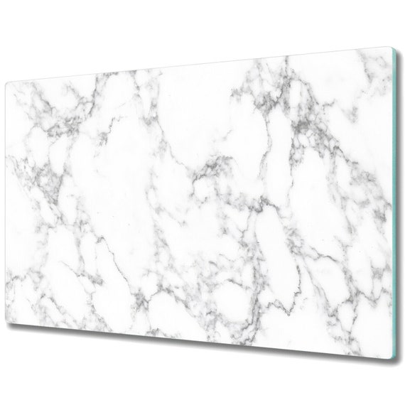 White Marble Pattern Kitchen Cutting Board Made of Shatter Resistant Glass,  Kitchen Accessories & Home Decoration Chopping Board