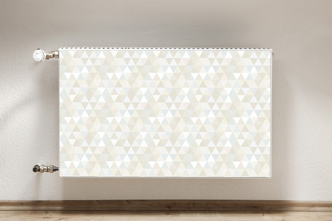 Magnetic Mat for Radiator, Triangle Pattern, Beige Masking Mat, White ...