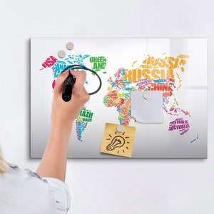 国名マグネットボード、行った場所、多色旅行地図、訪問国地図旅行トラッカー、マーカー + スポンジ